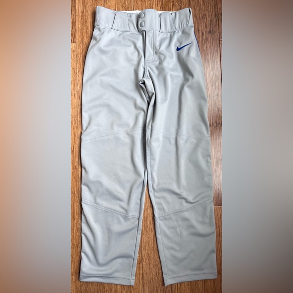 Nike Baseball Pants Youth Large Gray with Royal Stripe 1608 - Picture 2 of 6